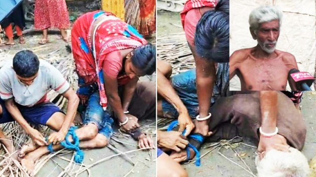 বাবাকে নির্যাত করে মেরে ফেলছেন ছেলে ও তার বউ
